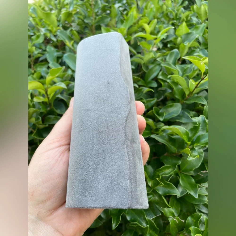 Gray Velvet Fabric Glasses Case‎